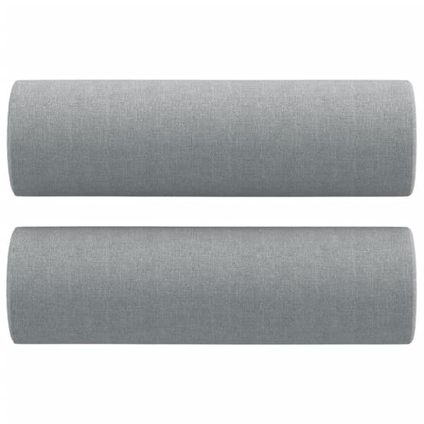 vidaXL 2-personers sofa med pyntepuder 140 cm stof lysegrå