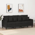 Miniatyrbillede 8 af 8: vidaXL 3-personers sofa 180 cm stof sort