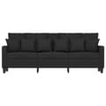 Miniatyrbillede 2 af 8: vidaXL 3-personers sofa 180 cm stof sort