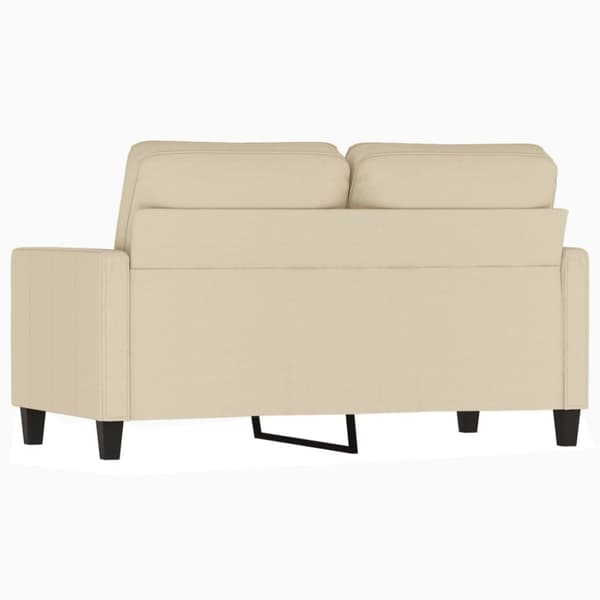 vidaXL 2-sitssoffa gräddvit 120 cm tyg