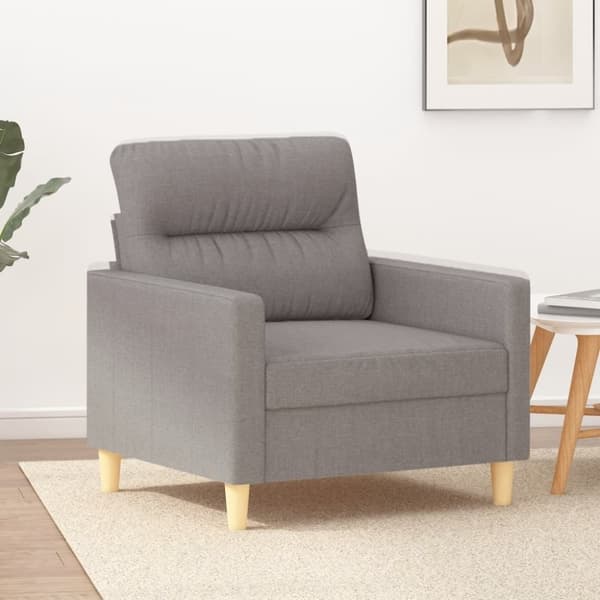 vidaXL Fåtölj taupe 60 cm tyg
