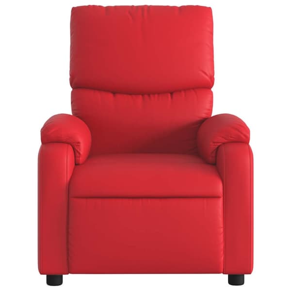 vidaXL Massagefåtölj röd konstläder