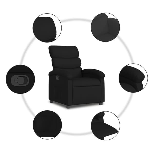 vidaXL Reclinerfåtölj svart tyg