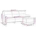 Miniatyrbild 6 av 7: vidaXL 3-sitssoffa med fotpall Brun 180 cm tyg