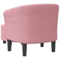 Miniatyrbild 4 av 8: vidaXL Fåtölj med fotpall rosa sammet