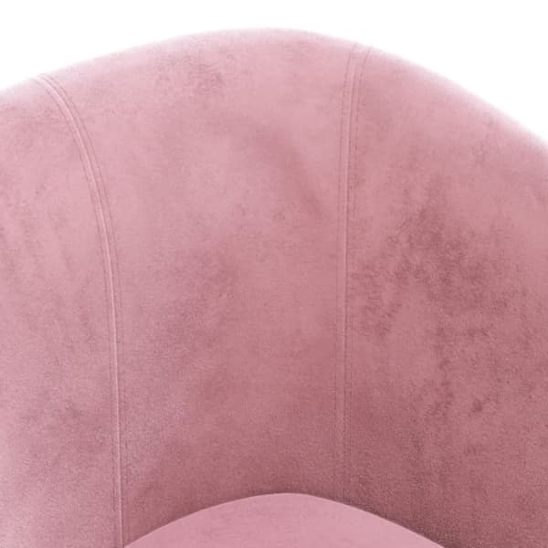 vidaXL Fåtölj med fotpall rosa sammet