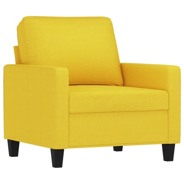 vidaXL sofastol med fodskammel 60 cm stof Lysegul