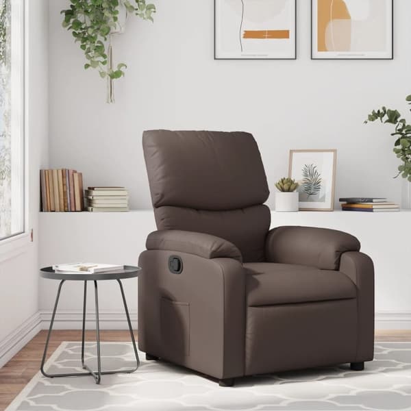 vidaXL Reclinerfåtölj brun konstläder