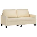 Miniatyrbillede 1 af 8: vidaXL 2-personers sofa 140 cm stof cremefarvet