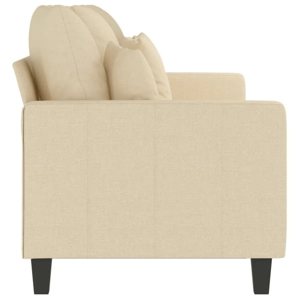 vidaXL 3-personers sofa 180 cm stof cremefarvet