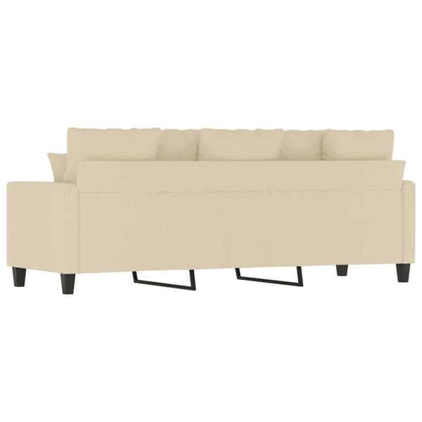 vidaXL 3-personers sofa 180 cm stof cremefarvet