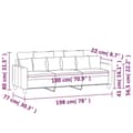 Miniatyrbillede 8 af 8: vidaXL 3-personers sofa 180 cm stof cremefarvet