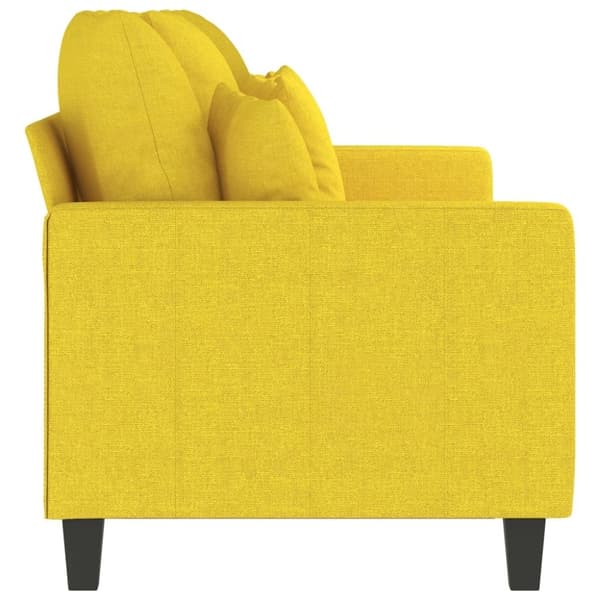vidaXL 3-sitssoffa ljusgul 180 cm tyg