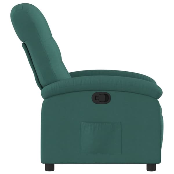 vidaXL Reclinerfåtölj mörkgrön tyg