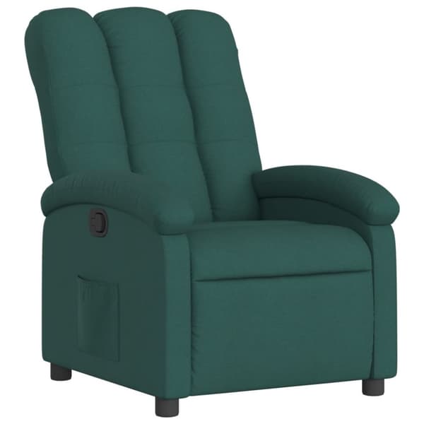 vidaXL Reclinerfåtölj mörkgrön tyg