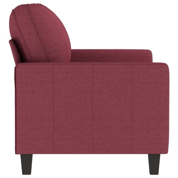 vidaXL 2-sitssoffa vinröd 120 cm tyg