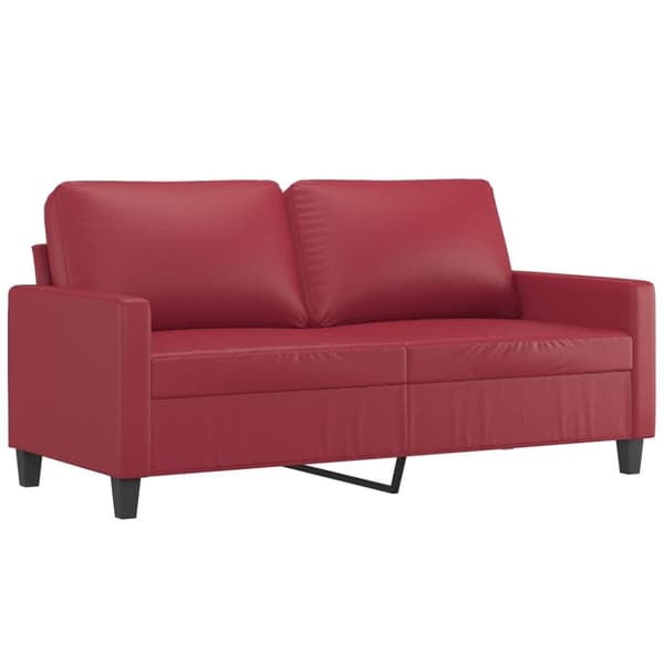 vidaXL 2-personers sofa 140 cm kunstlæder vinrød