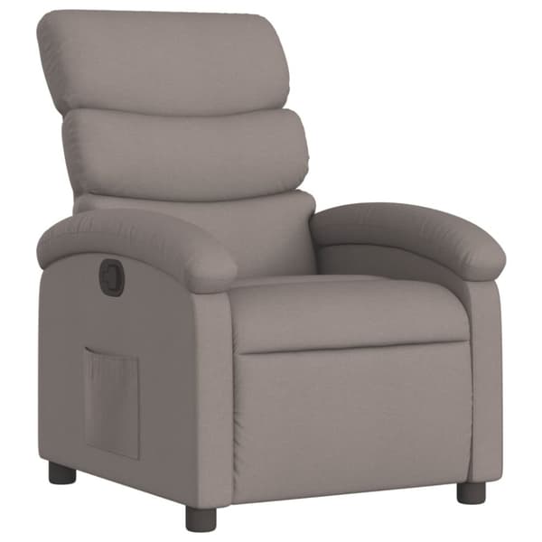 vidaXL Reclinerfåtölj taupe tyg
