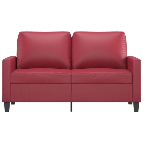 vidaXL 2-personers sofa 120 cm kunstlæder vinrød