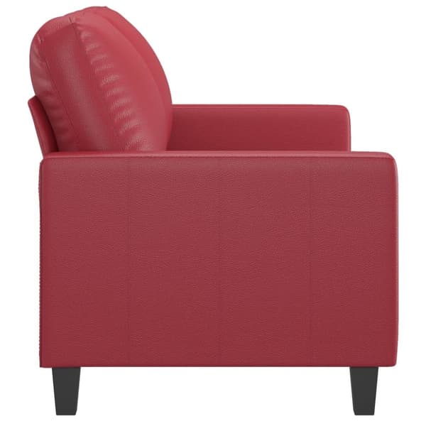 vidaXL 2-personers sofa 120 cm kunstlæder vinrød