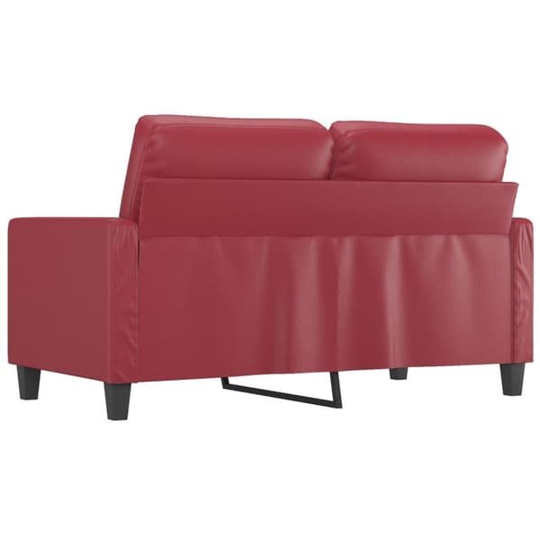 vidaXL 2-personers sofa 120 cm kunstlæder vinrød