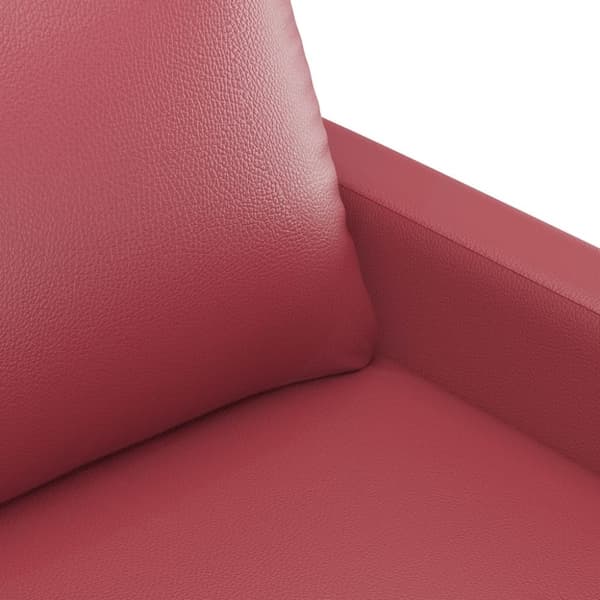 vidaXL 2-personers sofa 120 cm kunstlæder vinrød