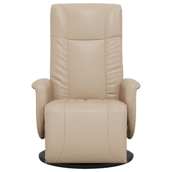 vidaXL Reclinerfåtölj med fotstöd cappuccino konstläder