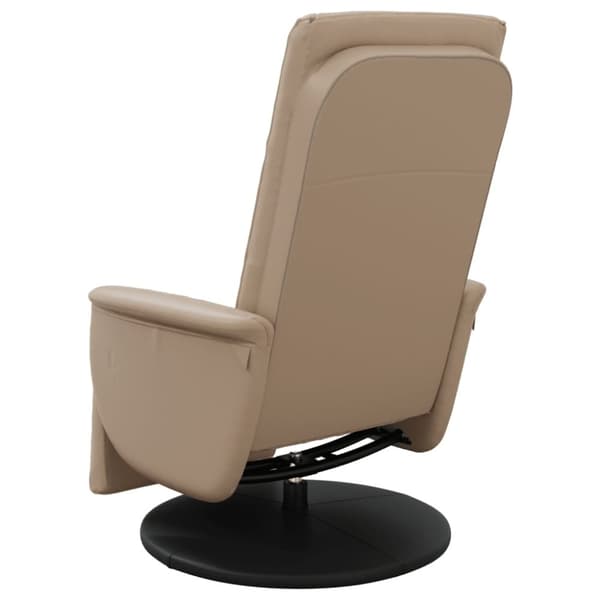 vidaXL Reclinerfåtölj med fotstöd cappuccino konstläder