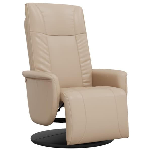 vidaXL Reclinerfåtölj med fotstöd cappuccino konstläder