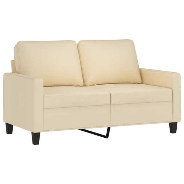 vidaXL sofasæt 3 dele med hynder stof cremefarvet