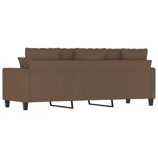 vidaXL 3-sitssoffa brun 180 cm tyg