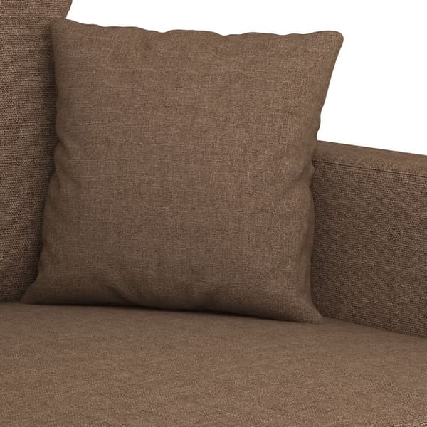 vidaXL 3-sitssoffa brun 180 cm tyg