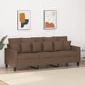 Miniatyrbild 1 av 8: vidaXL 3-sitssoffa brun 180 cm tyg