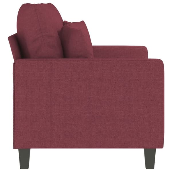 vidaXL 2-sitssoffa vinröd 120 cm tyg