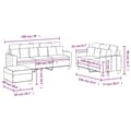 Miniatyrbillede 8 af 9: vidaXL sofasæt 3 dele med hynder stof mørkegrå