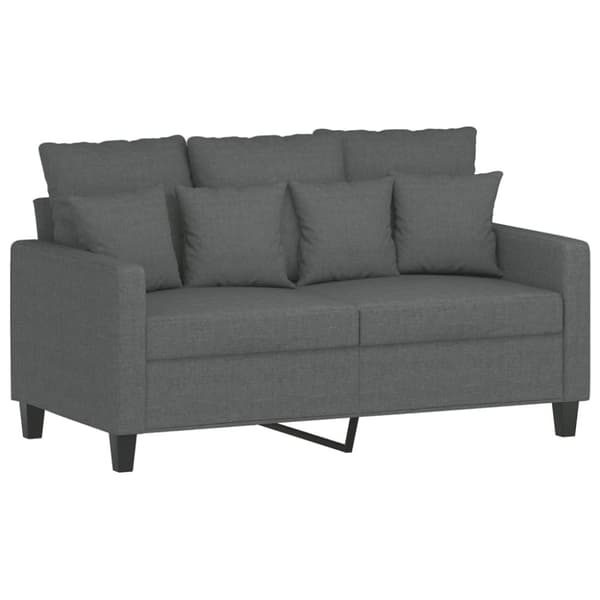 vidaXL sofasæt 3 dele med hynder stof mørkegrå