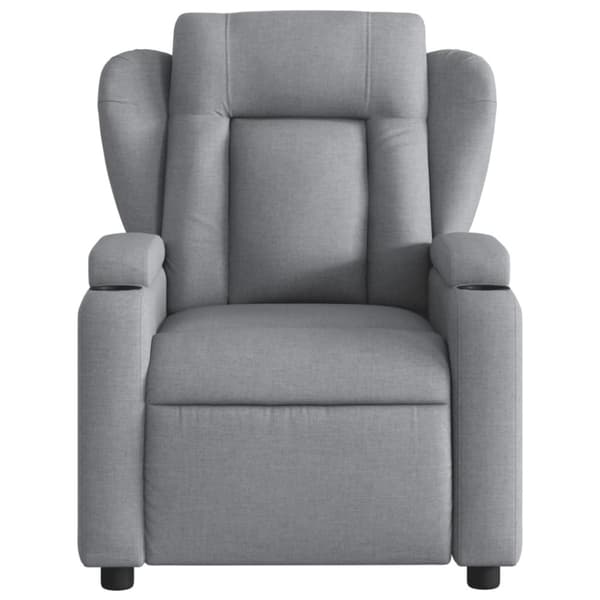 vidaXL Reclinerfåtölj ljusgrå tyg