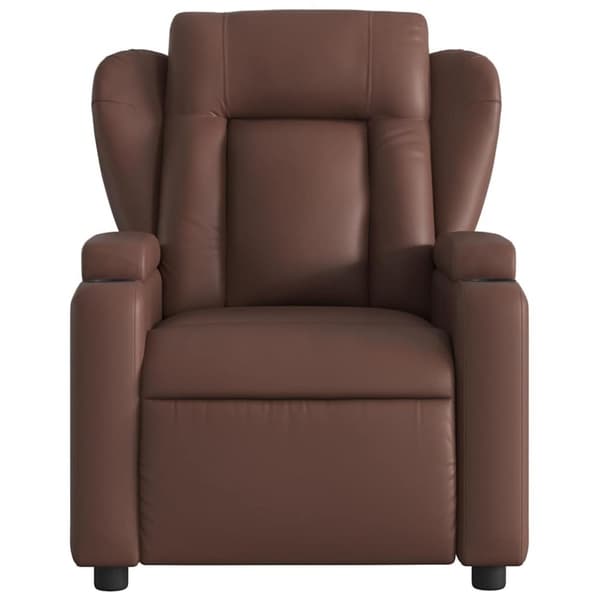 vidaXL Massagefåtölj brun konstläder