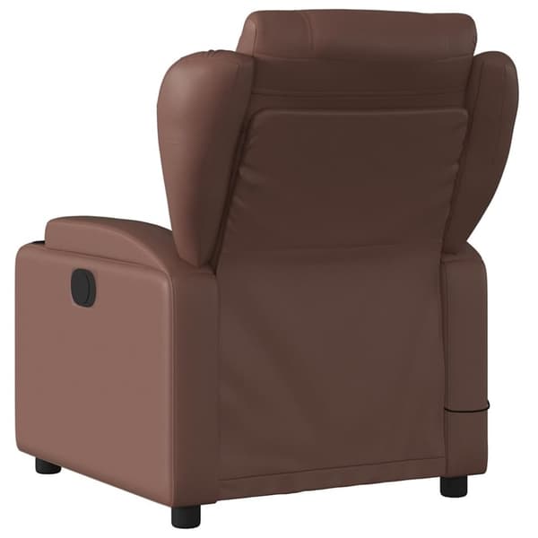 vidaXL Massagefåtölj brun konstläder