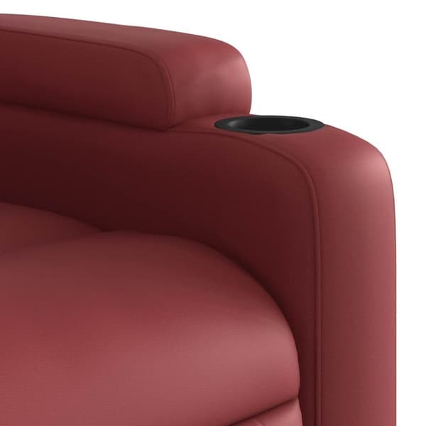 vidaXL Massagefåtölj vinröd konstläder