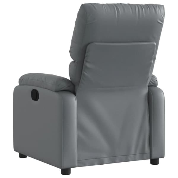 vidaXL Reclinerfåtölj grå konstläder