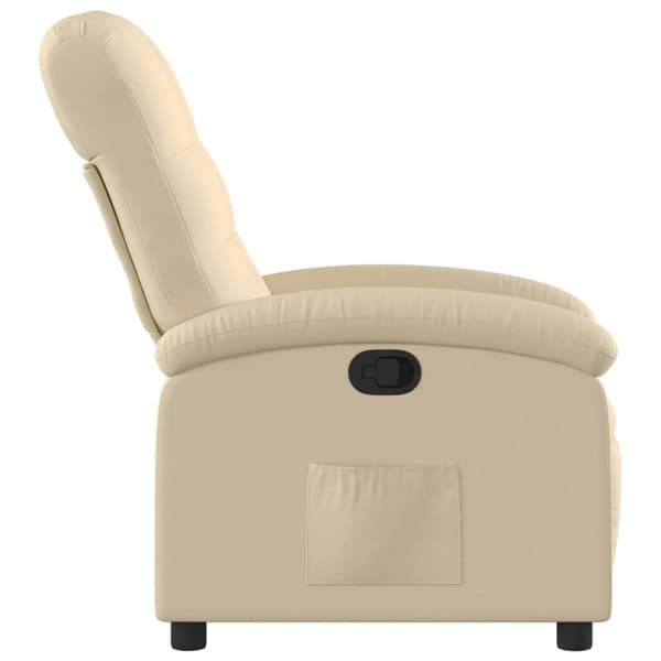 vidaXL Reclinerfåtölj gräddvit tyg