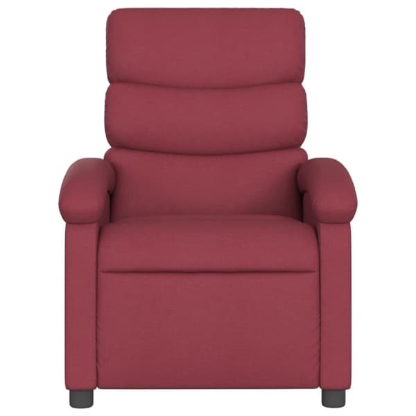 vidaXL Reclinerfåtölj vinröd tyg
