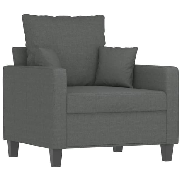 vidaXL sofasæt 4 dele med puder stof mørkegrå