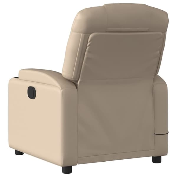 vidaXL Massagefåtölj cappuccino konstläder