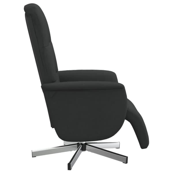 vidaXL Reclinerfåtölj med fotstöd svart tyg