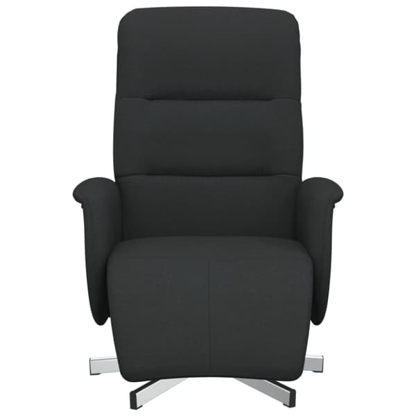 vidaXL Reclinerfåtölj med fotstöd svart tyg