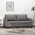 Miniatyrbillede 8 af 8: vidaXL 2-personers sofa 140 cm kunstlæder grå