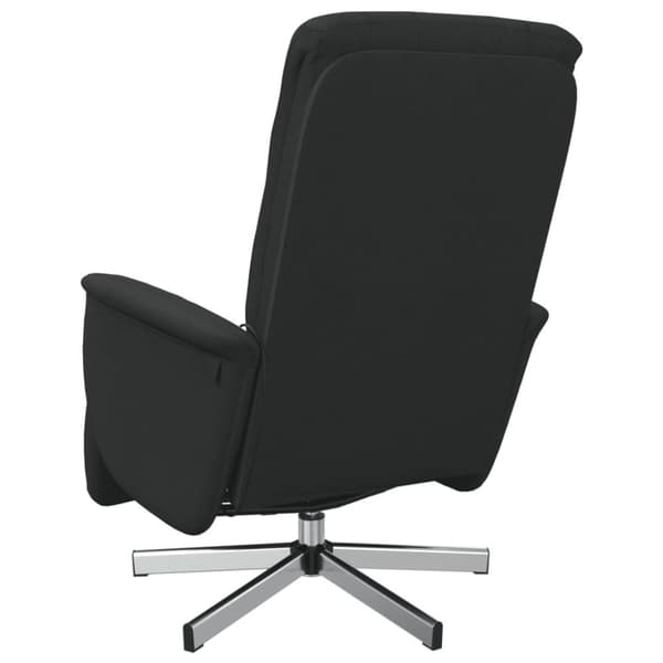 vidaXL Massagefåtölj med fotstöd svart tyg