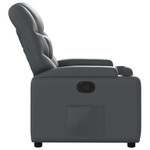 vidaXL Reclinerfåtölj grå konstläder